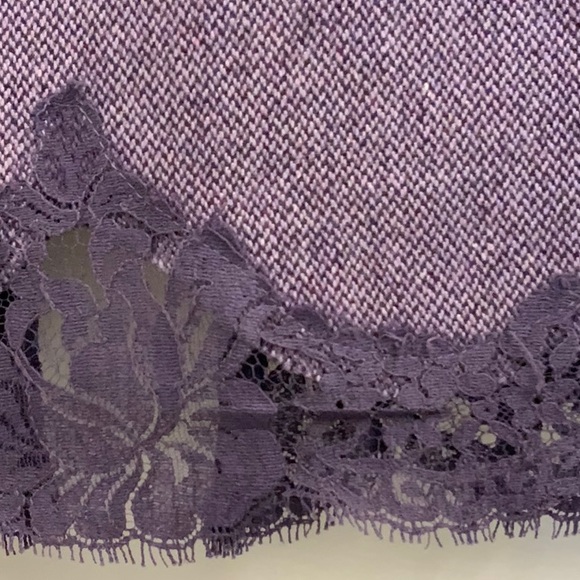 Lavender Tweed Skirt with Lavender Lace Trim by Rebecca Taylor - Picture 2 of 8
